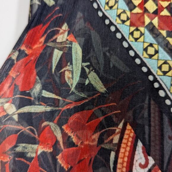 Camilla Long Gathered Panel Maxi Dress Paved In Paisley Size XS Preowned - Picture 12 of 16